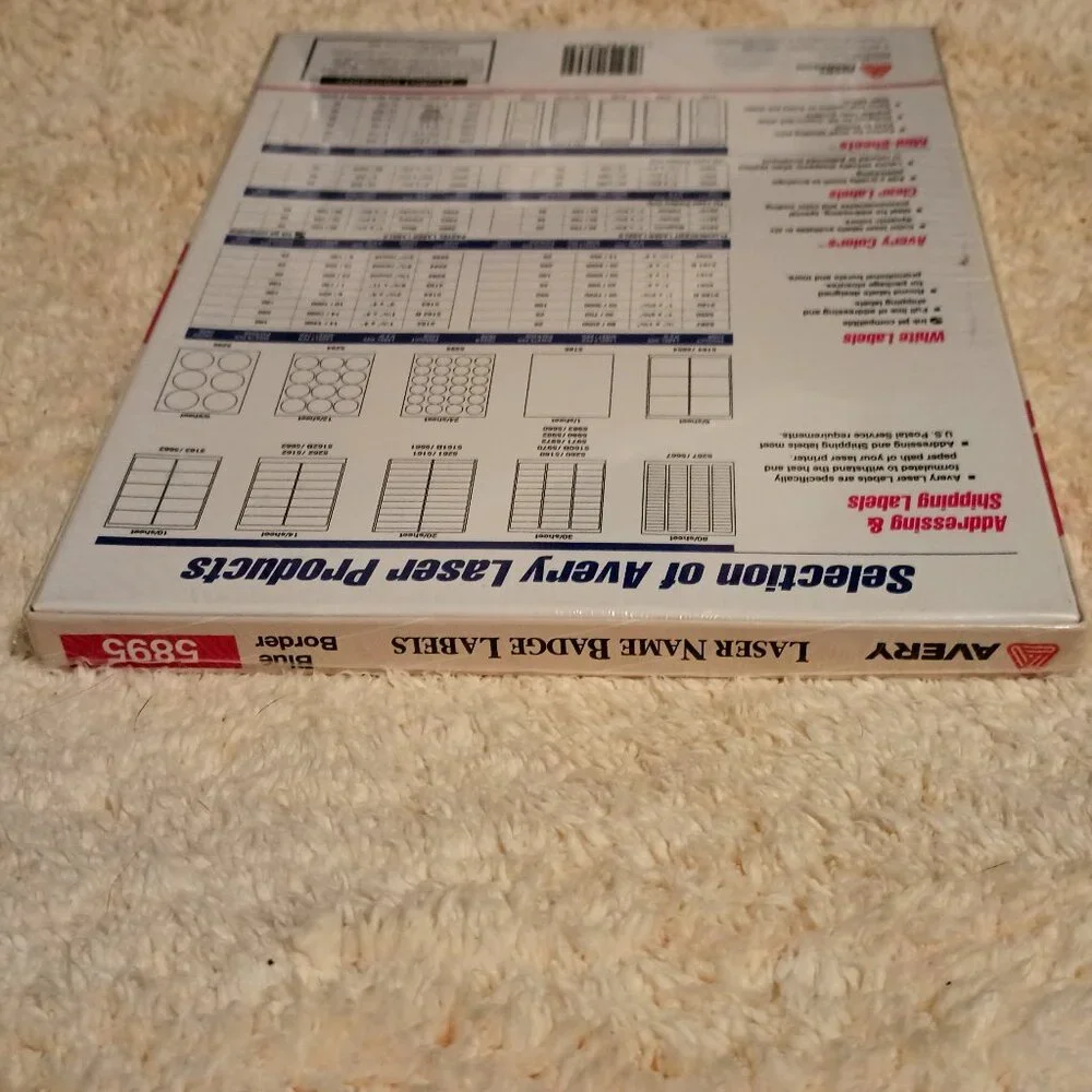 New & Unused Avery Flexible Adhesive Name Badges, 2-1/3